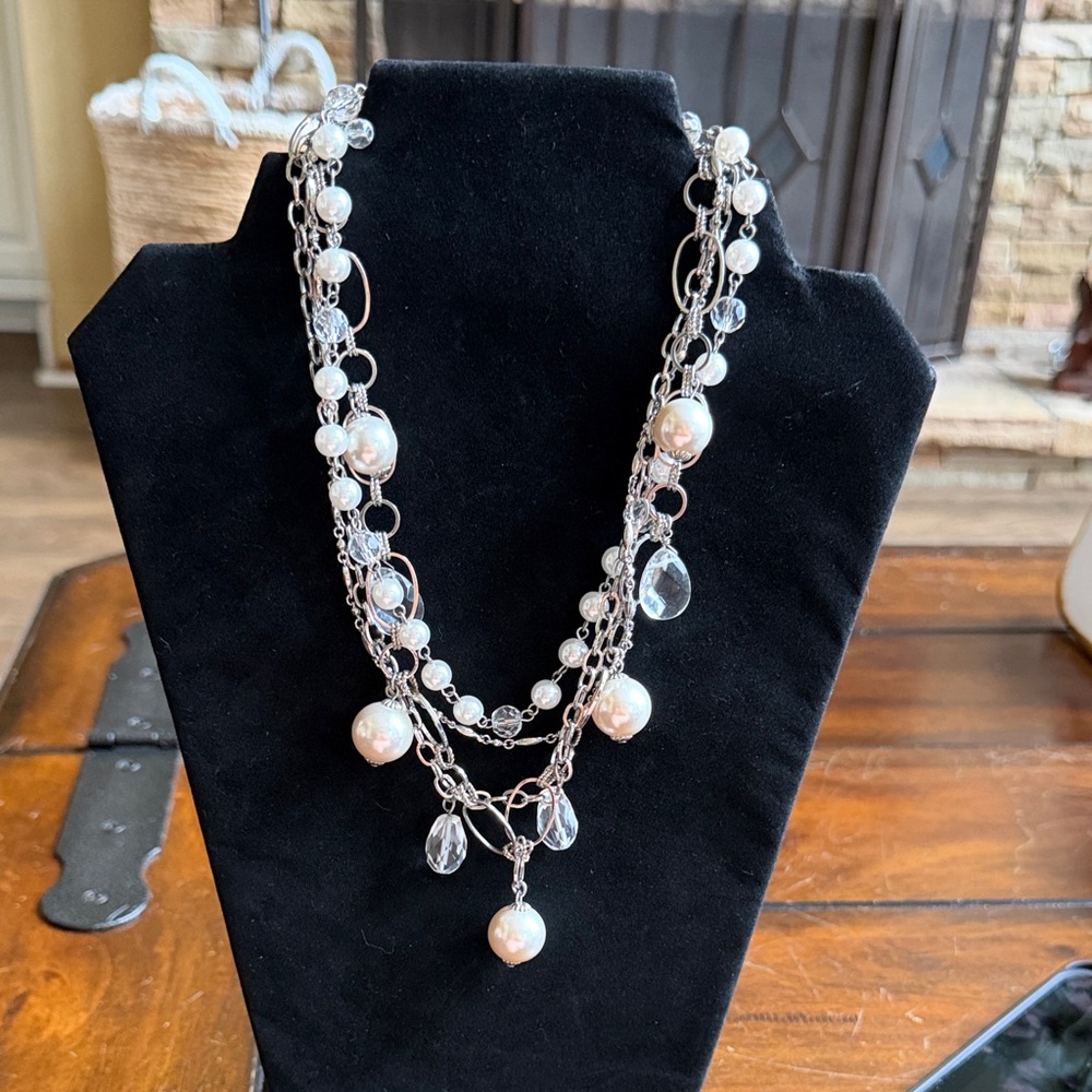 White House Black Market Multi Strand Choker Necklace - Statement Piece!